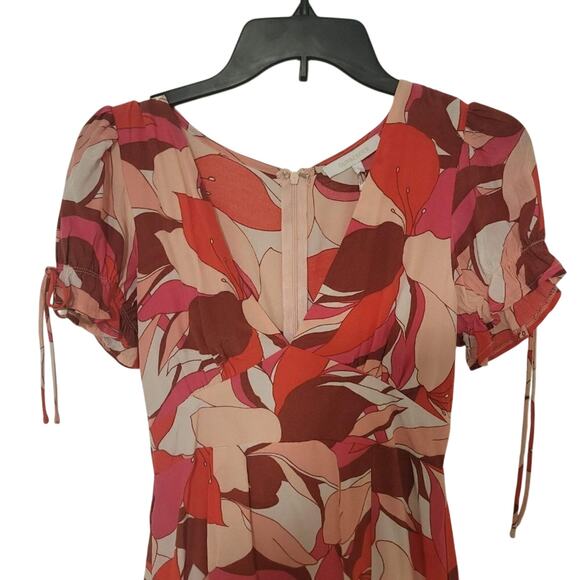 NWT Olivaceous 70s Retro Print Floral Midi Dress Size Small - Picture 5 of 6